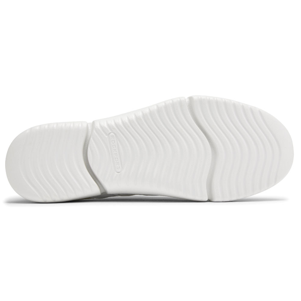 Womens Booties - Rockport R-Evolution Knit - White - GSYQ59862